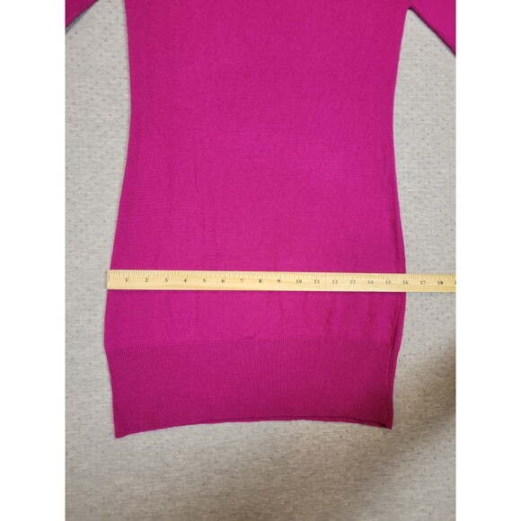 NWT Vertigo Paris Fushia Sweater Dress Tunic Womens Medium Wool Cashmere Luxury - Picture 7 of 10